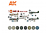 Ak interactive peinture acrylique 3G Set AK11737 Couleurs des avions IJN de la Seconde Guerre mondiale