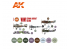 Ak interactive peinture acrylique 3G Set AK11710 Couleurs des avions allemands de la Première Guerre mondiale