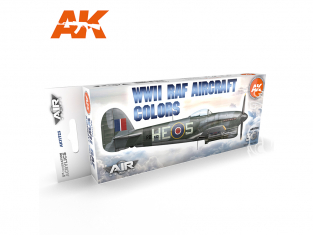 Ak interactive peinture acrylique 3G Set AK11723 Couleurs des avions de la RAF de la Seconde Guerre mondiale