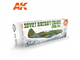 Ak interactive peinture acrylique 3G Set AK11740 Couleurs des avions soviétiques des années 1930-1941
