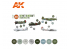 Ak interactive peinture acrylique 3G Set AK11740 Couleurs des avions soviétiques des années 1930-1941
