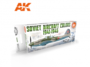 Ak interactive peinture acrylique 3G Set AK11741 Couleurs des avions soviétiques des années 1941-1945