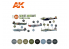 Ak interactive peinture acrylique 3G Set AK11741 Couleurs des avions soviétiques des années 1941-1945