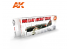 Ak interactive peinture acrylique 3G Set AK11735 Couleurs des avions IJAAF de la Seconde Guerre mondiale