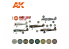 Ak interactive peinture acrylique 3G Set AK11735 Couleurs des avions IJAAF de la Seconde Guerre mondiale