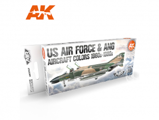Ak interactive peinture acrylique 3G Set AK11747 Couleurs des avions de l'US Air Force et de l'ANG