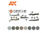 Ak interactive peinture acrylique 3G Set AK11747 Couleurs des avions de l&#039;US Air Force et de l&#039;ANG