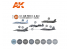 Ak interactive peinture acrylique 3G Set AK11746 Couleurs des avions modernes de l&#039;US Air Force et de l&#039;ANG