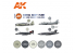 Ak interactive peinture acrylique 3G Set AK11754 RN Fleet Air Arm Aircraft Couleurs 1945-2010