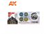 Ak interactive peinture acrylique 3G Set AK11736 Couleurs intérieures des avions IJAAF de la Seconde Guerre mondiale