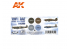 Ak interactive peinture acrylique 3G Set AK11727 Couleurs des avions RAF SEAC de la Seconde Guerre mondiale