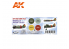 Ak interactive peinture acrylique 3G Set AK11713 La guerre civile espagnole Couleurs des avions républicains