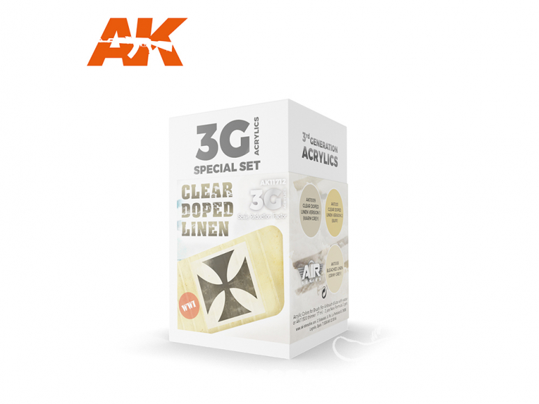 Ak interactive peinture acrylique 3G Set AK11712 Linge clair dopé