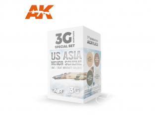 Ak interactive peinture acrylique 3G Set AK11751 Régime américain d'Asie mineure (Couleurs des avions IIAF / IRIAF)