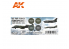 Ak interactive peinture acrylique 3G Set AK11749 US Air Force European I Camo Couleurs 1980