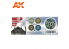 Ak interactive peinture acrylique 3G Set AK11738 Couleurs intérieures des avions IJN de la Seconde Guerre mondiale