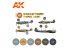 Ak interactive peinture acrylique 3G Set AK11719 Couleurs tropicales de la Luftwaffe de la Seconde Guerre mondiale