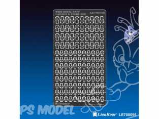 Lion Kit photodécoupe le700095 CAISSONS ET BOITES DE RANGEMENT POUR ROYAL NAVY 1/700