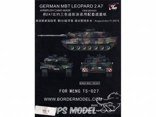 Border model accessoire BD0020 Masques camouflage German MBT Leopard 2A7 Meng 1/35