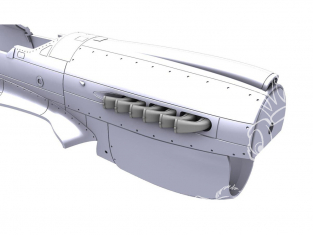 Cmk kit d'amelioration Q72396 Échappements en queue de poisson de type tardif Warhawk P-40K/M/N Kit Special hobby 1/72