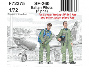 Cmk figurine F72375 Pilotes italiens du SF-260 1/72
