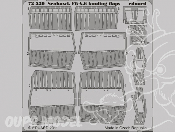 Eduard photodecoupe avion 72530 Landing Flaps Seahawk FGA.6 1/72