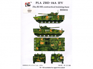 Border model accessoire BD0032 Masques camouflage PLA ZBD-04A IFV 1/35