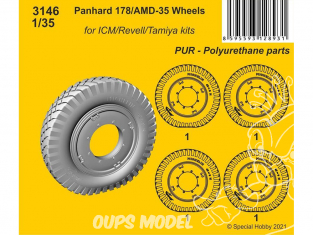 CMK kit resine 3146 Roues Panhard 178 AMD-35 pour ICM Revell et Tamiya 1/35