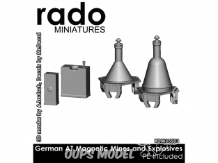 Rado miniatures accessoire RDM35S03 Mines Magnetiques et explosifs Allemand 1/35