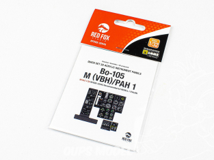 Red Fox Studio Tableaux de bord 3D hélicoptère RFQS-32045 Bo-105 M (VBH) / PAH 1 Revell / Italeri 1/32