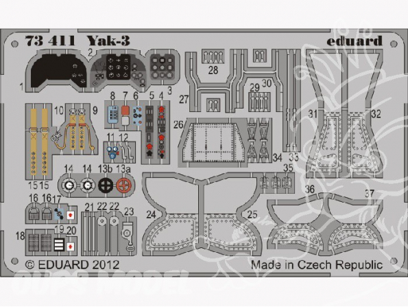 Eduard photodecoupe avion 73411 Yak-3 1/72