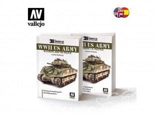 Vallejo Librairie 75019 US ARMY en Europe et dans le Pacifique WWII en langue Anglaise et Espagnole