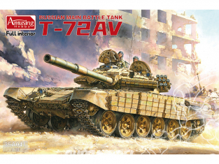 Amusing maquette militaire 35A041 T-72AV intérieur complet 1/35