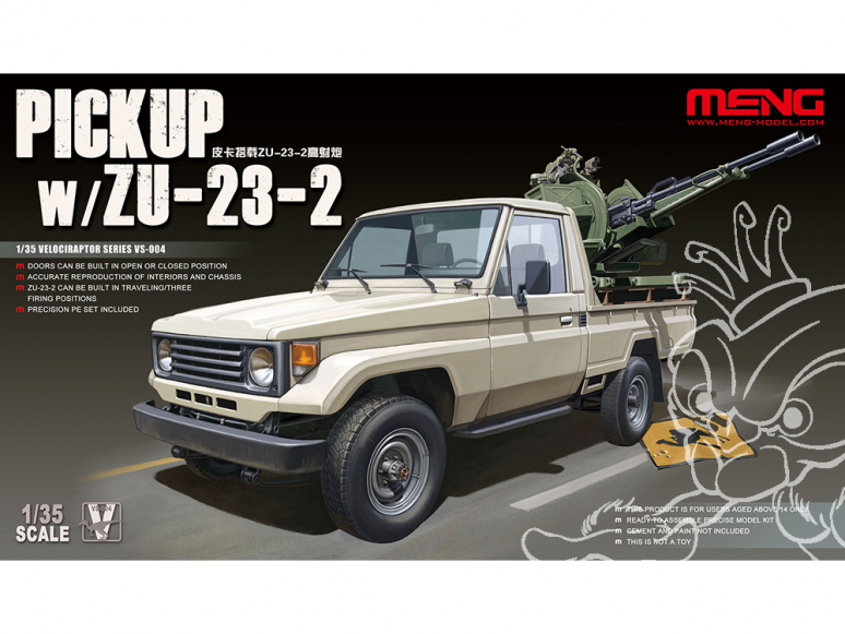 Meng maquette militaire VS-004 PICK-UP avec CANON AA ZU-23-2 1/35