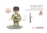 Meng maquette moe-005 Caricature Troisième élément de la série soldat de l&#039;armée volontaire du peuple chinois sans collage