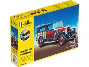 HELLER maquette voiture 56729 Starter Kit Citroen B14 Normandie 1932 inclus peintures principale colle et pinceau 1/24