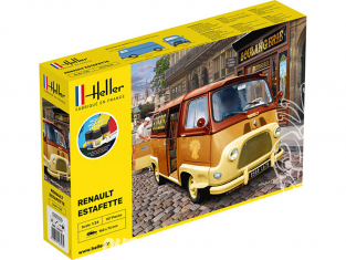 Heller maquette voiture 56743 RENAULT Estafette Boulangerie Nouveau moule inclus peintures principale colle et pinceau 1/24