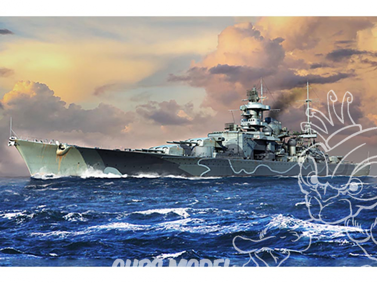 TRUMPETER maquette bateau 06737 Cuirassé allemand Scharnhorst 1/700