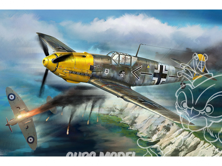Hobby Boss maquette avion 81809 Avion de chasse Bf109E, septembre 1940 1/18