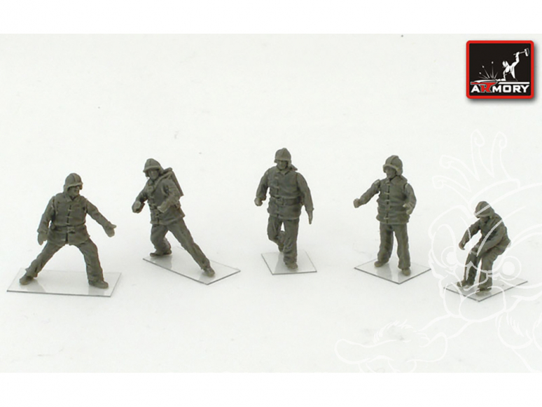 Armory Models figurine F7215 Pompiers de base aérienne Sovietique / Russe (Moderne) 1/72