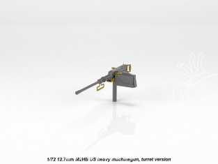 Armory Models accessoires AC7240 12.7mm M2HB US Machinegun lourd version tourelle 1/72