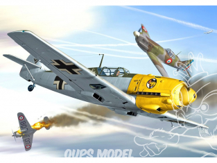 AZ Model Kit avion AZ7698 Bf 109E-1 JG.27 1/72