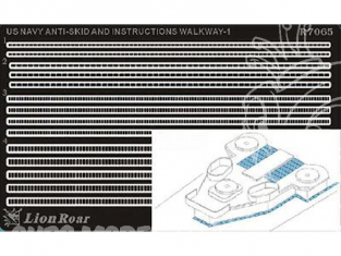 Lion Kit photodécoupe r7065 PLAQUES ANTI DERAPANTES (set I) pour NAVIRES US NAVY 1/700