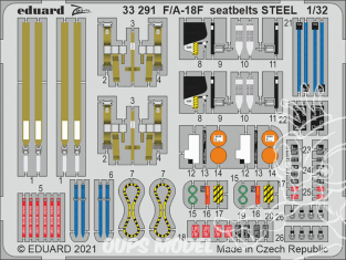 Eduard photodécoupe avion 33291 Harnais métal F/A-18F Revell 1/32