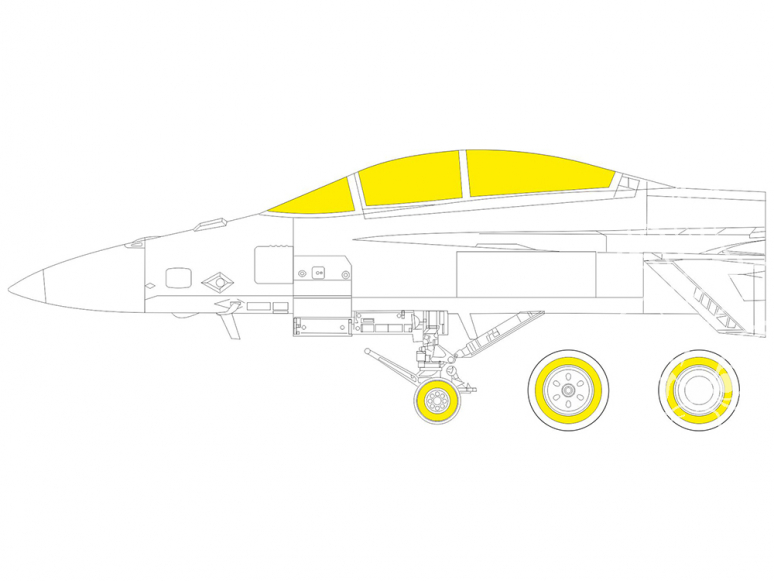 Eduard Express Mask JX282 F/A-18F Revell 1/32