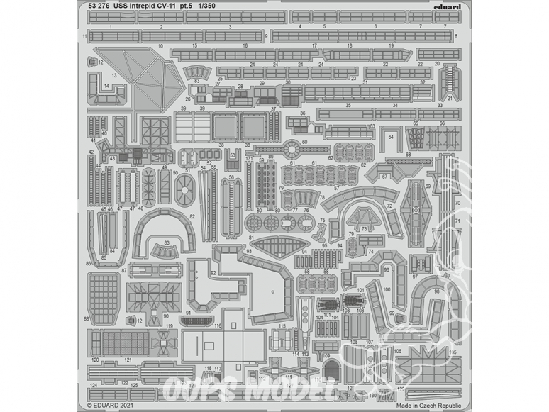 Eduard photodecoupe bateau 53276 USS Intrepid CV-11 Partie 5 Trumpeter 1/350