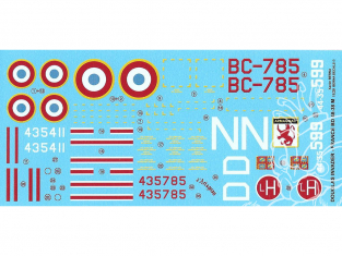 Decalques Berna decals BD48-38 DOUGLAS INVADER - FRANCE 1/48