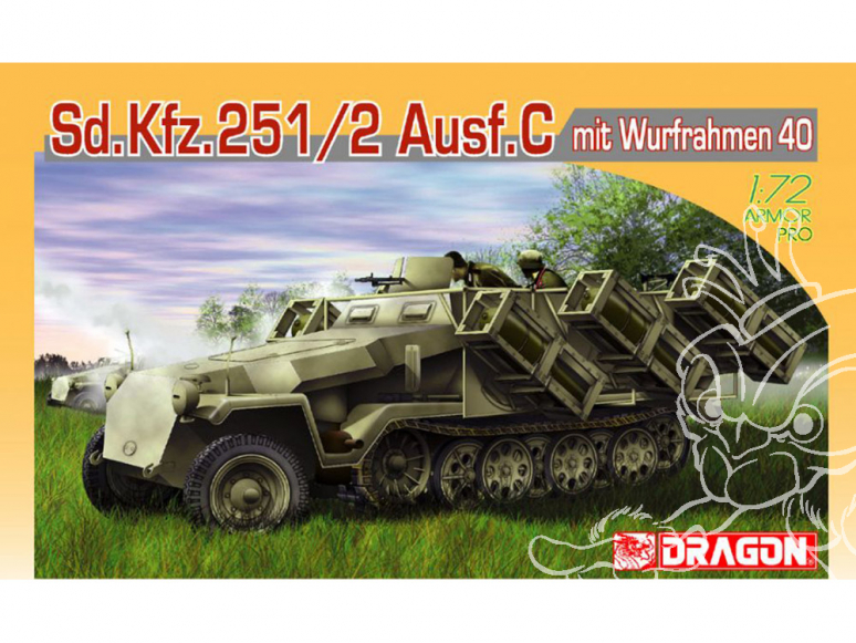 Dragon maquette militaire 7306 Sd.Kfz.251/2 Ausf.C avec Wurfrahmen 40 1/72