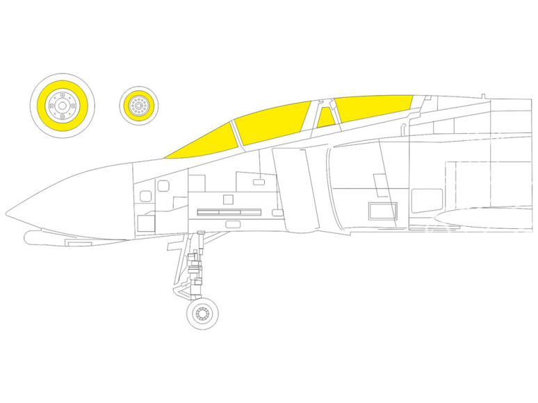 Eduard Express Mask CX614 F-4C Finemolds 1/72