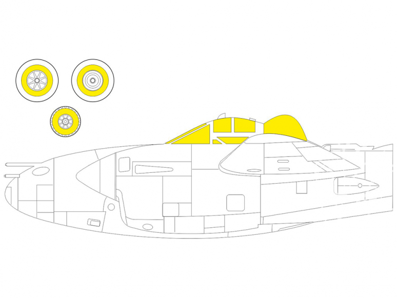 Eduard Express Mask CX611 P-38M Hobby 2000 / Dragon 1/72